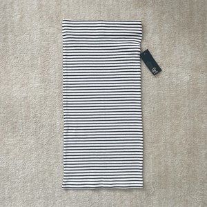 Ultra Flirt Black & White Striped Mini Skirt